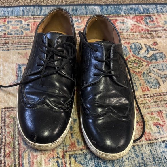 Adolfo Other - Adolfo Black Leather Oxfords with White Soles